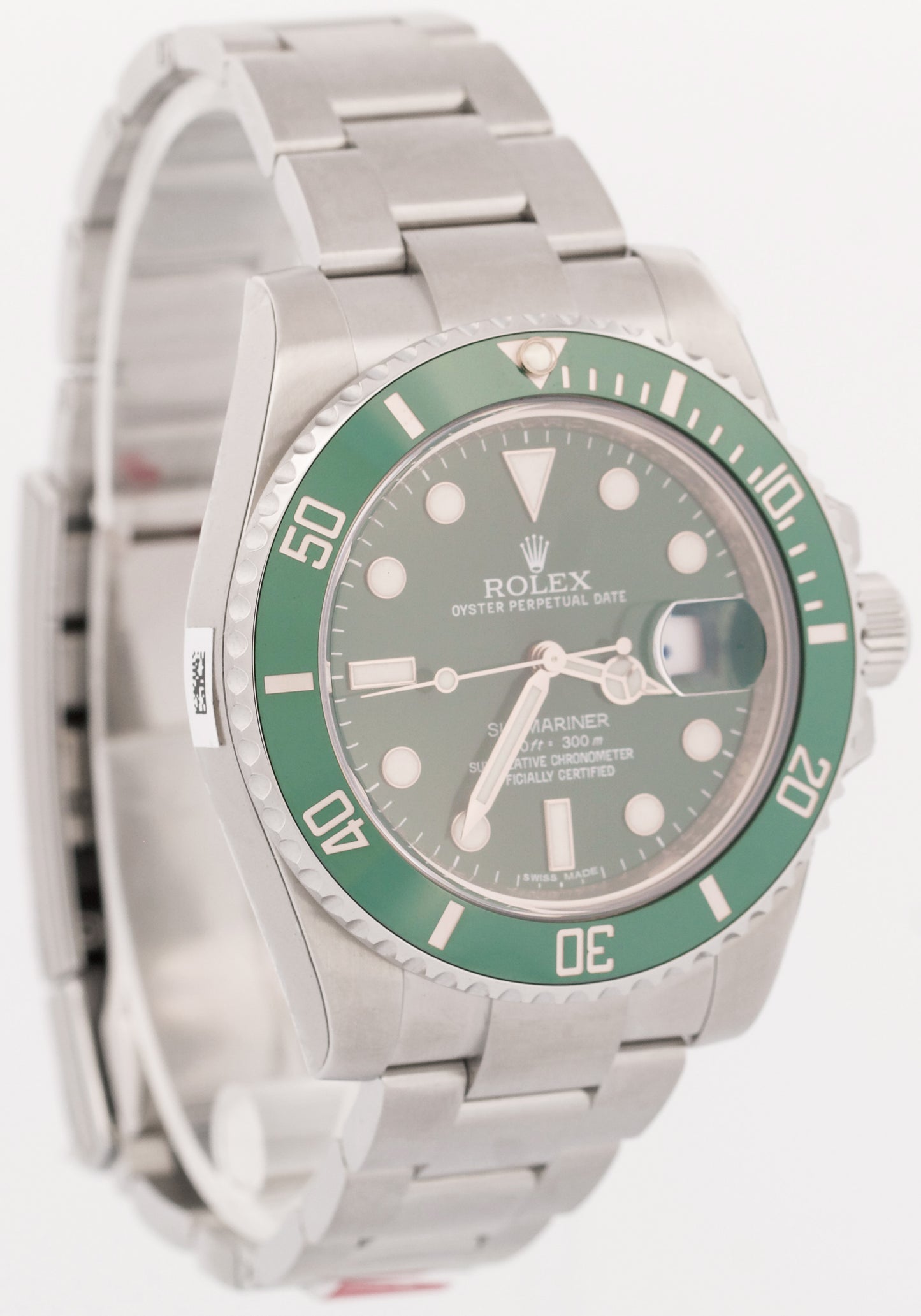 NOS STICKERED PAPERS Rolex Submariner Date HULK Green Steel 40mm 116610 LV BOX