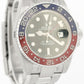 STICKERED Rolex GMT-Master II PEPSI 18K White Gold BLACK Watch 116719 BLRO BOX