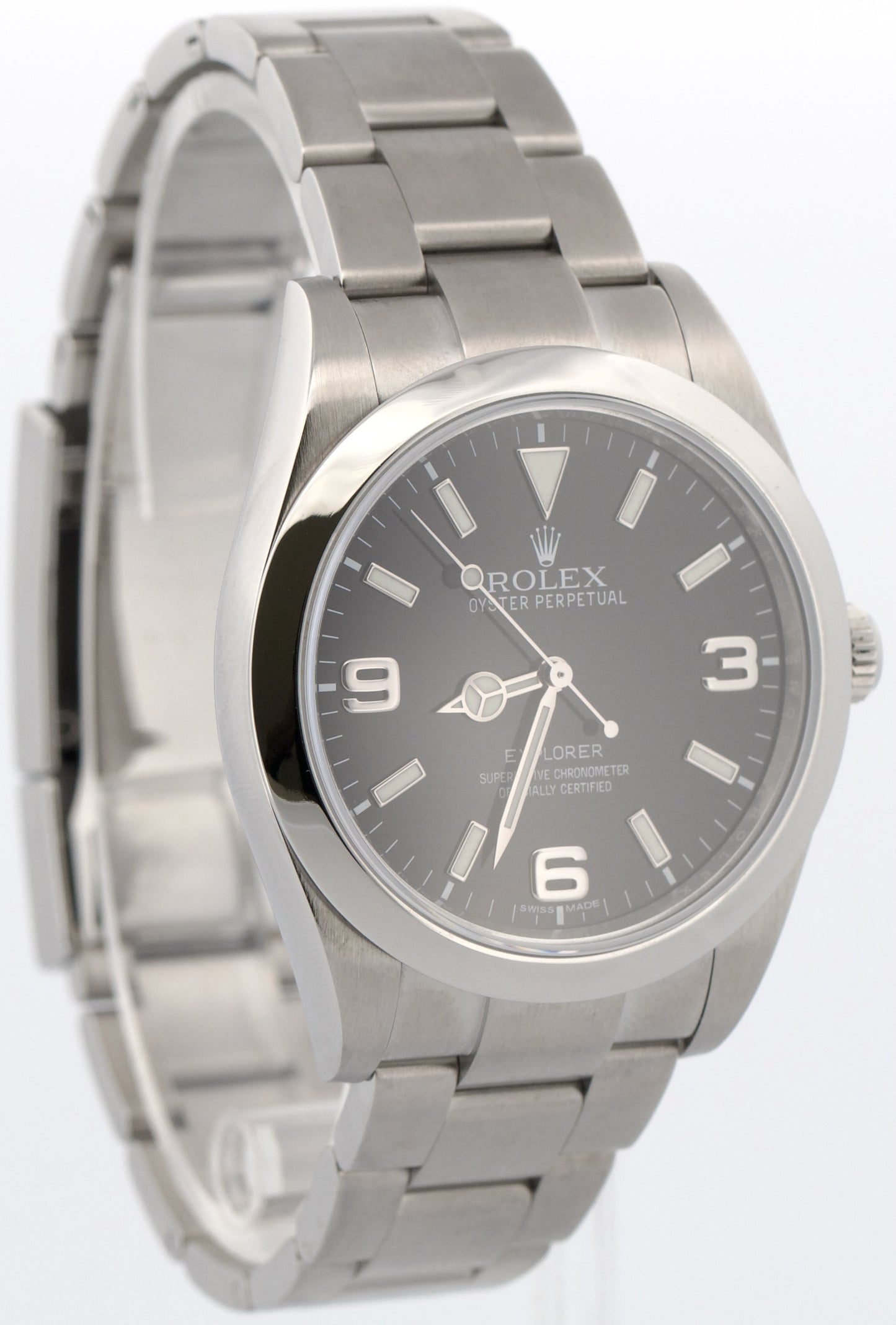 2017 PAPERS Rolex Explorer BLACK Stainless Steel MK1 39mm Oyster 214270 BOX