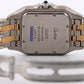 Cartier Panthere TWO ROW 18K Gold Steel 27mm IVORY Roman Quartz W25028B6 11002