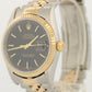 Rolex DateJust 36mm BLACK Two-Tone 18K Yellow Gold Steel Fluted JUBILEE 16233