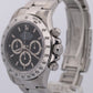 1998 PAPERS Rolex Daytona ZENITH Cosmograph BLACK Stainless RSC 40mm 16520 BOX