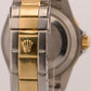 UNPOLISHED Rolex Submariner Date 40mm BLUE 18K Yellow Gold Steel NO-HOLES 16613