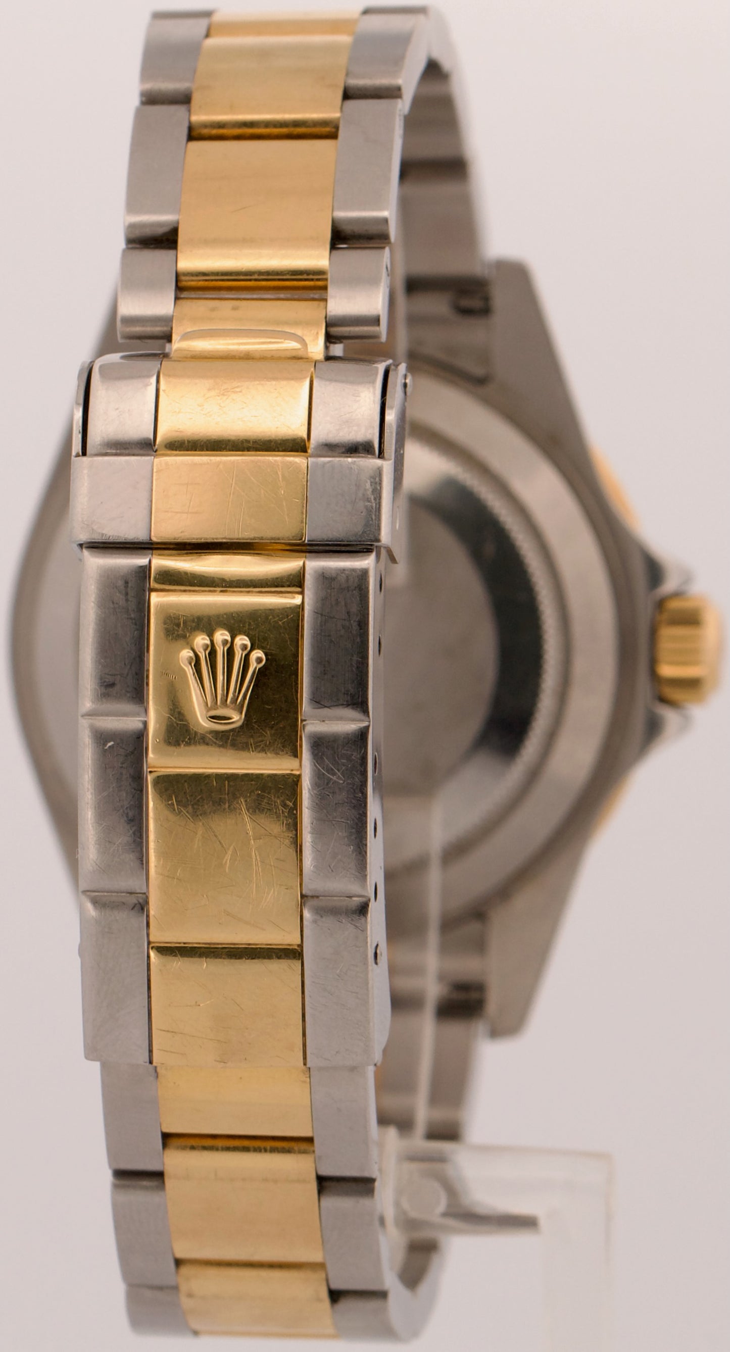 UNPOLISHED Rolex Submariner Date 40mm BLUE 18K Yellow Gold Steel NO-HOLES 16613