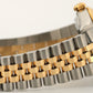 Rolex DateJust 36mm BLACK Two-Tone 18K Yellow Gold Steel Fluted JUBILEE 16233