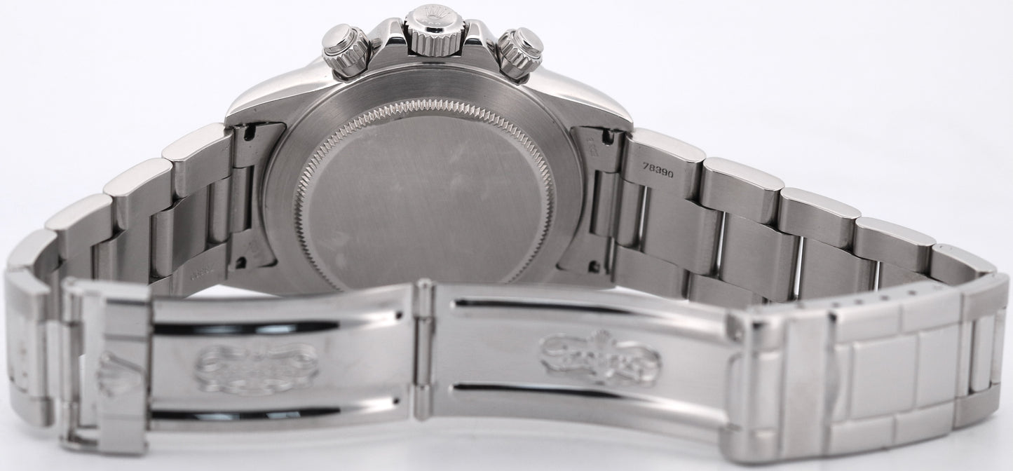 1998 PAPERS Rolex Daytona ZENITH Cosmograph BLACK Stainless RSC 40mm 16520 BOX