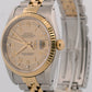 1989 Rolex DateJust 36mm FACTORY HOUNDSTOOTH DIAMOND 18K Steel JUBILEE 16233