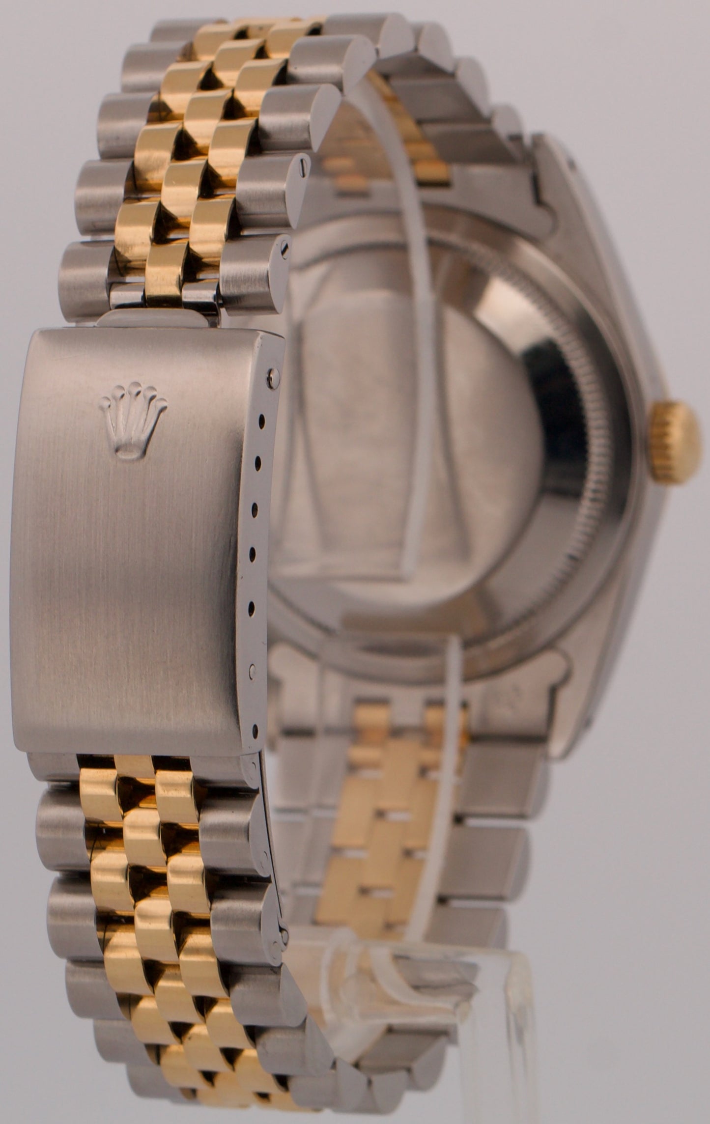 1989 Rolex DateJust 36mm FACTORY HOUNDSTOOTH DIAMOND 18K Steel JUBILEE 16233
