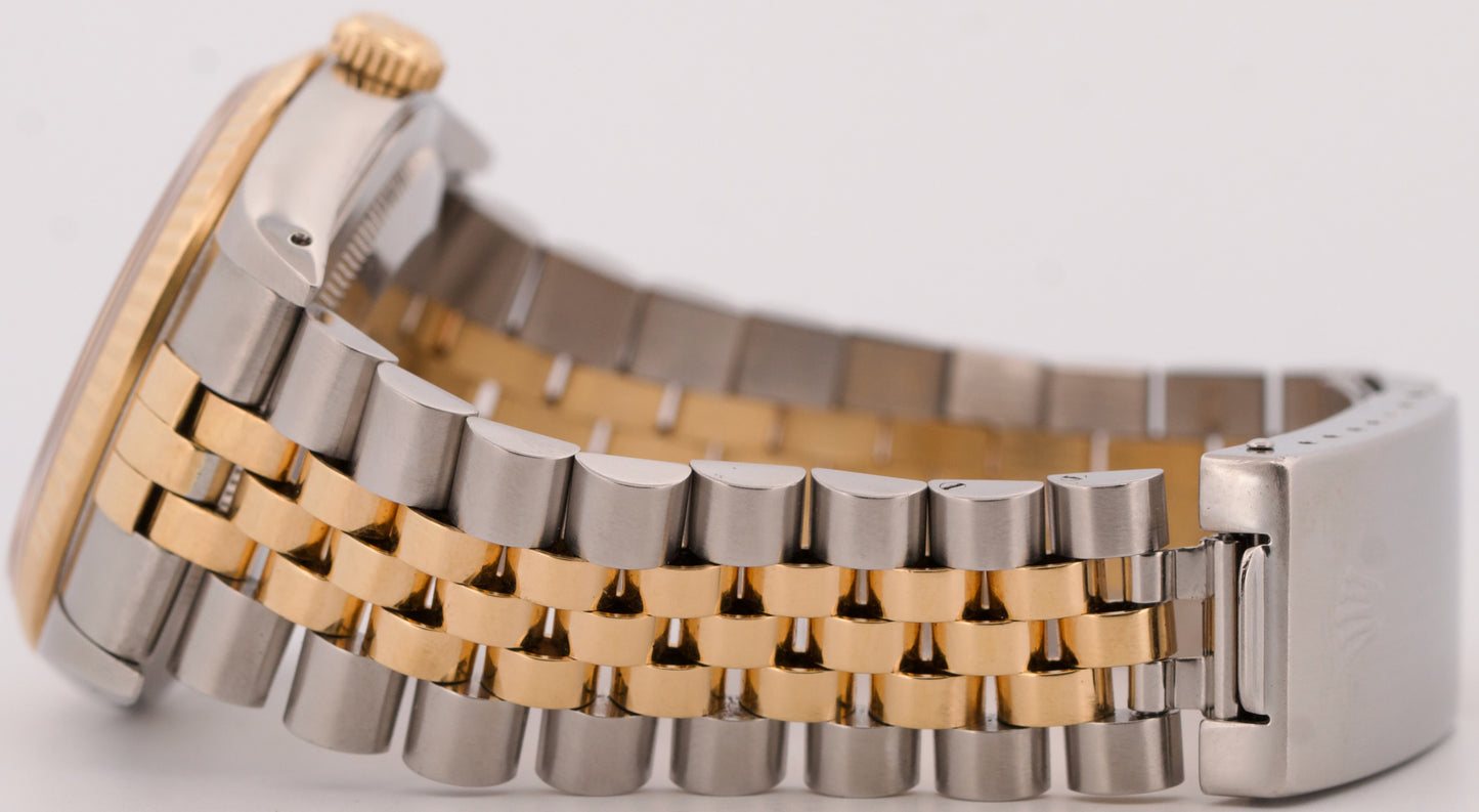 1989 Rolex DateJust 36mm FACTORY HOUNDSTOOTH DIAMOND 18K Steel JUBILEE 16233