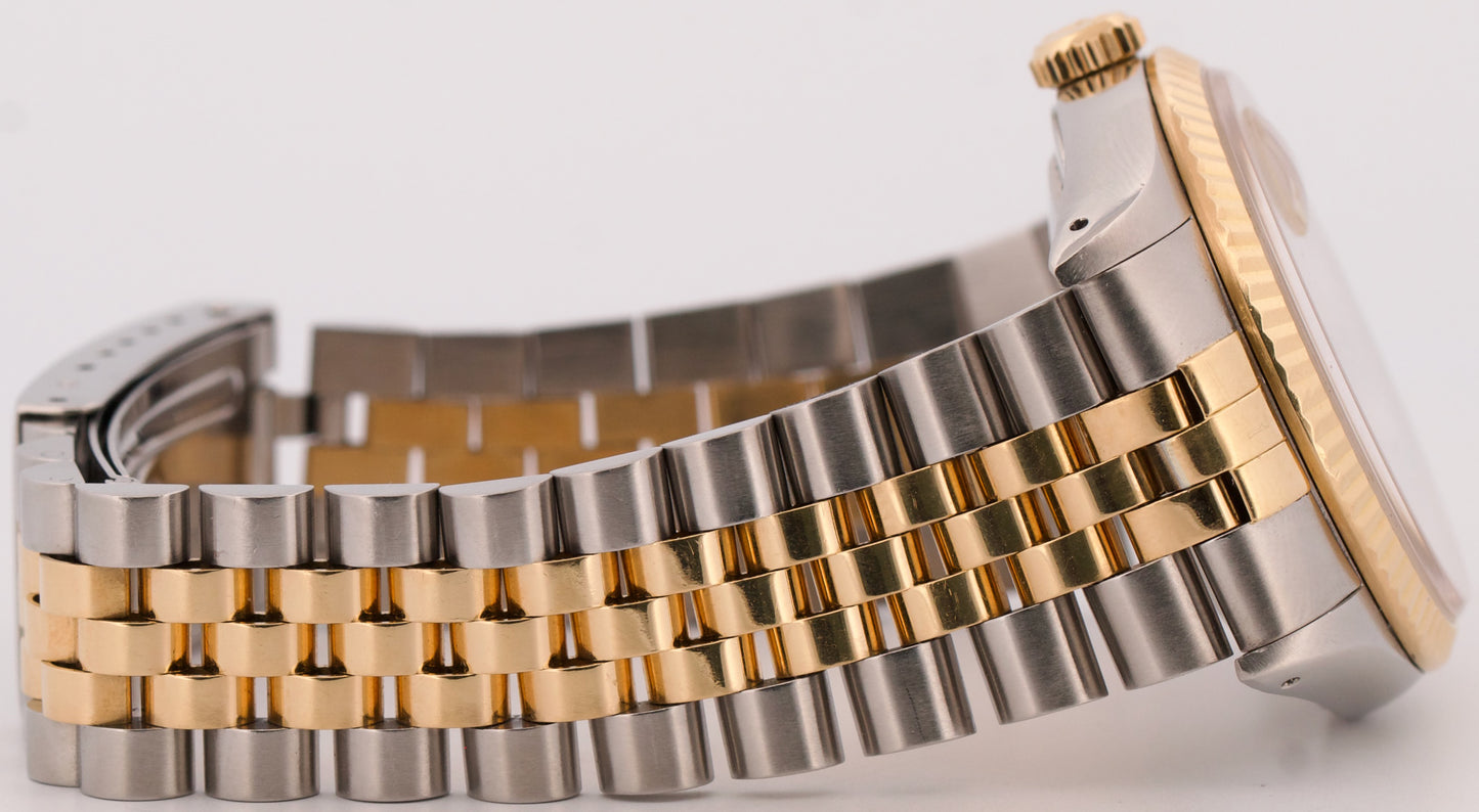 1989 Rolex DateJust 36mm FACTORY HOUNDSTOOTH DIAMOND 18K Steel JUBILEE 16233