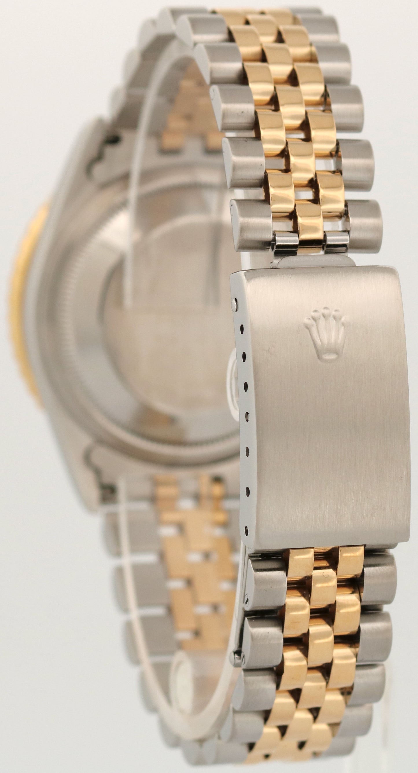 Rolex DateJust Turn-O-Graph BLACK PYRAMID ROMAN Thunderbird 36mm 18K Gold 16263