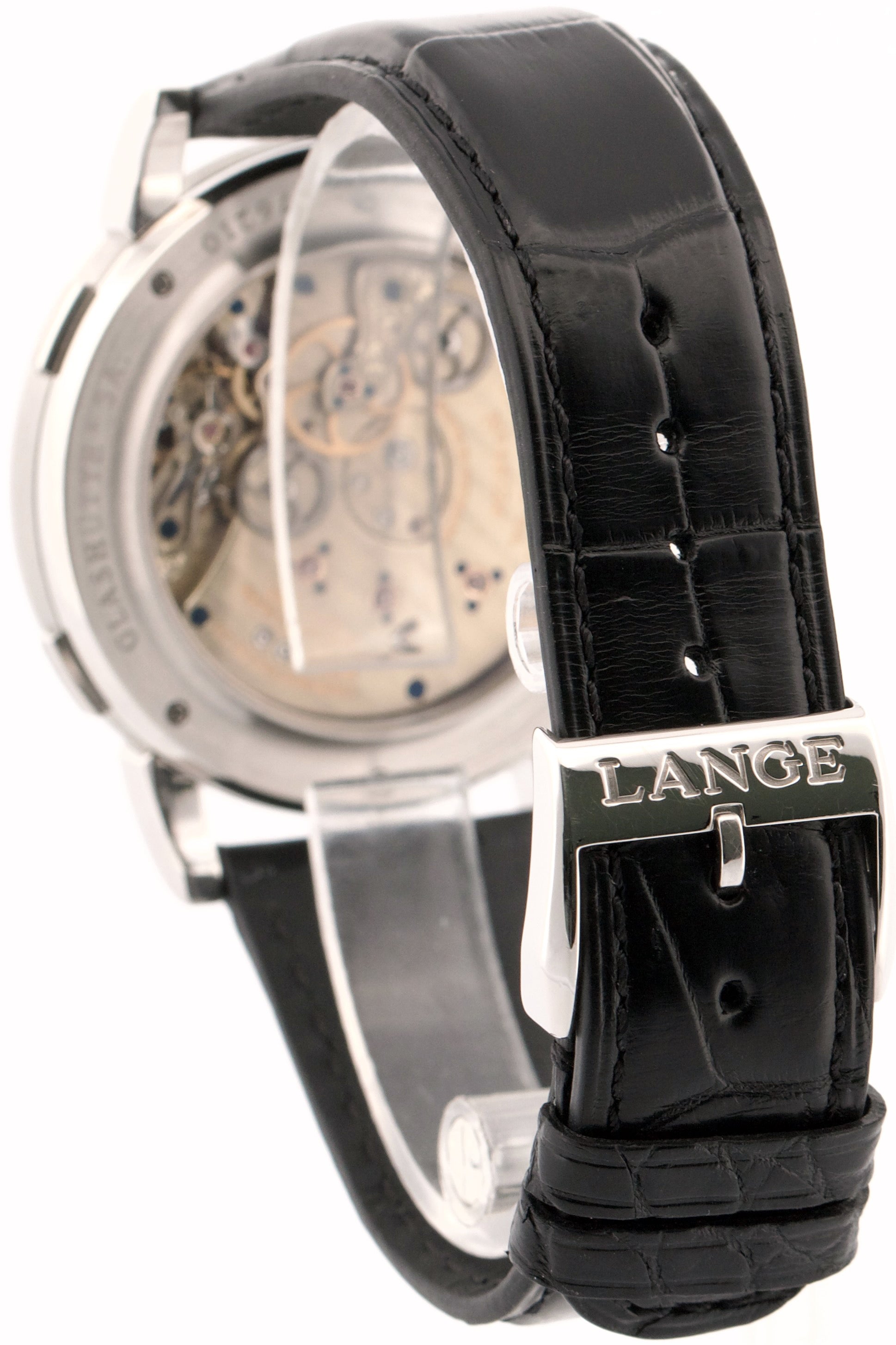 A. Lange & Sohne 1 Time Zone SILVER 950 Platinum Leather Manual