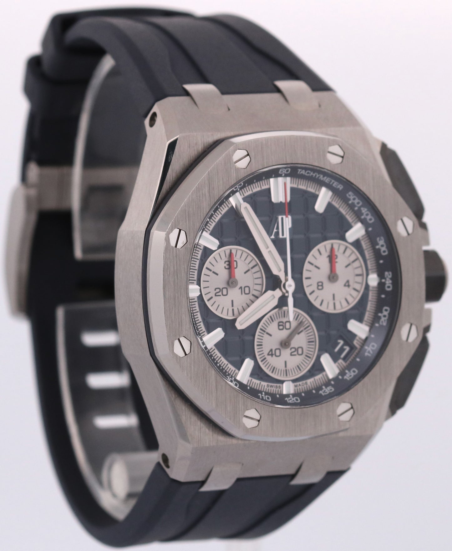 PAPERS Audemars Piguet Royal Oak Offshore BLUE Titanium Rubber 43mm 26420TI BOX
