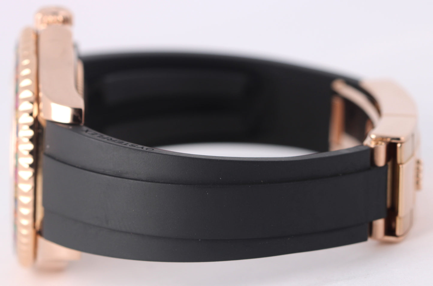 Rolex Yacht-Master 18k Rose Gold DIAMND PAVE 37mm RAINBOW GEMSTONE 268655