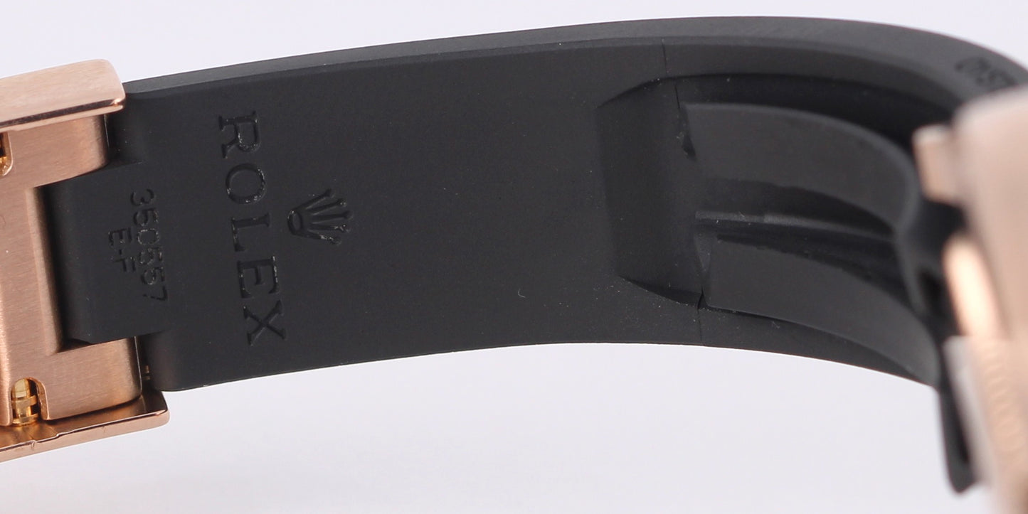 Rolex Yacht-Master 18k Rose Gold DIAMND PAVE 37mm RAINBOW GEMSTONE 268655