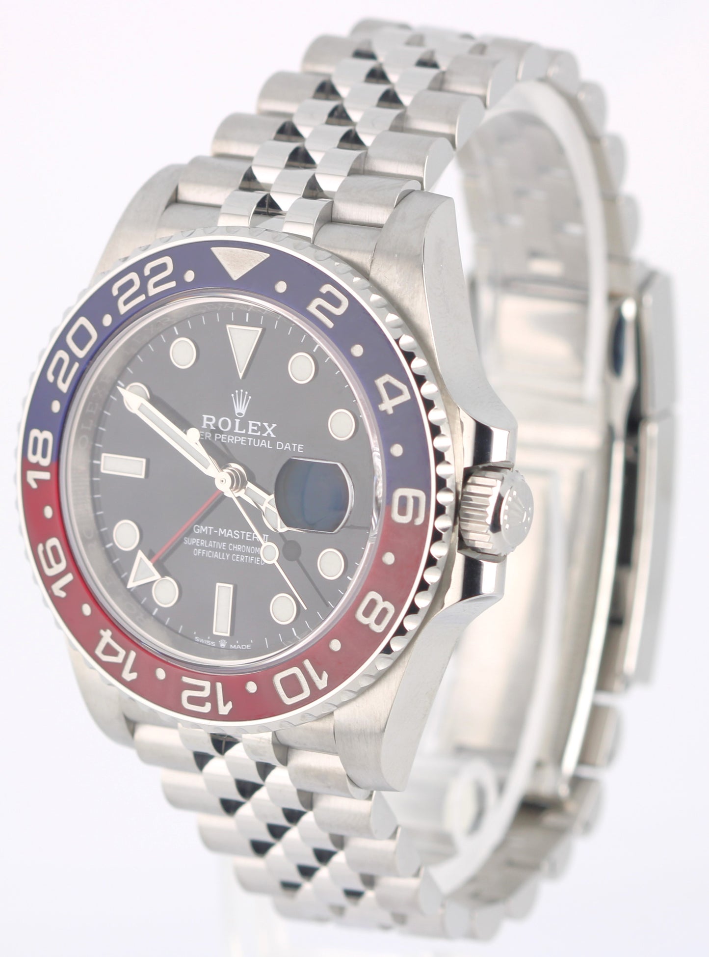 2022 PAPERS Rolex GMT-Master II PEPSI Red Blue Black 40mm 126710 BLRO Watch BOX