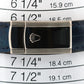 Rolex DateJust Blue Black CONCENTRIC 18K White Gold Fluted 36mm Leather 116139