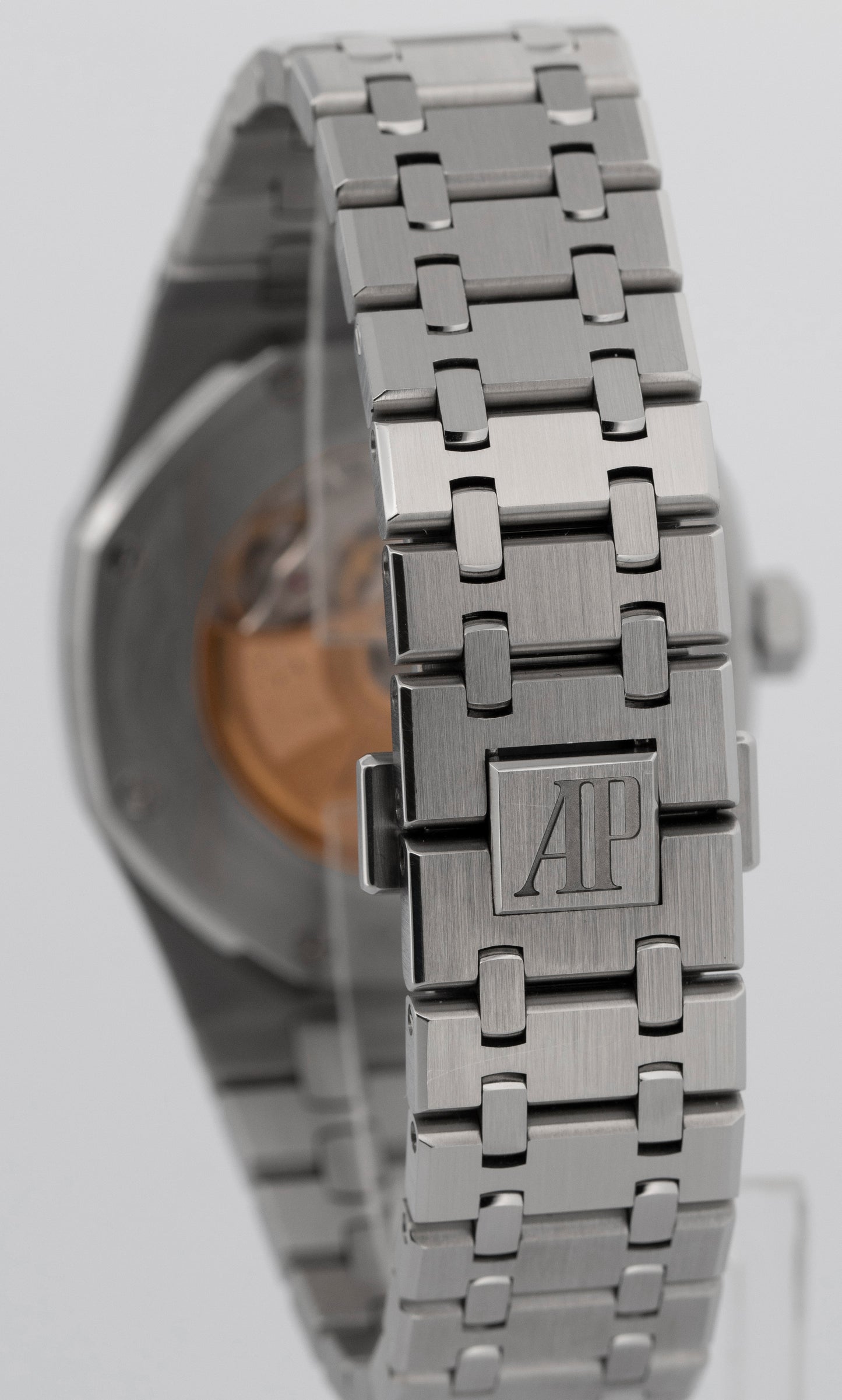 PAPERS Audemars Piguet Royal Oak BLACK 41mm Stainless Steel Watch 15400ST BOX