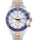 Rolex Yacht-Master II BLUE HANDS Two-Tone 18k Rose Gold White 44mm 116681 Watch