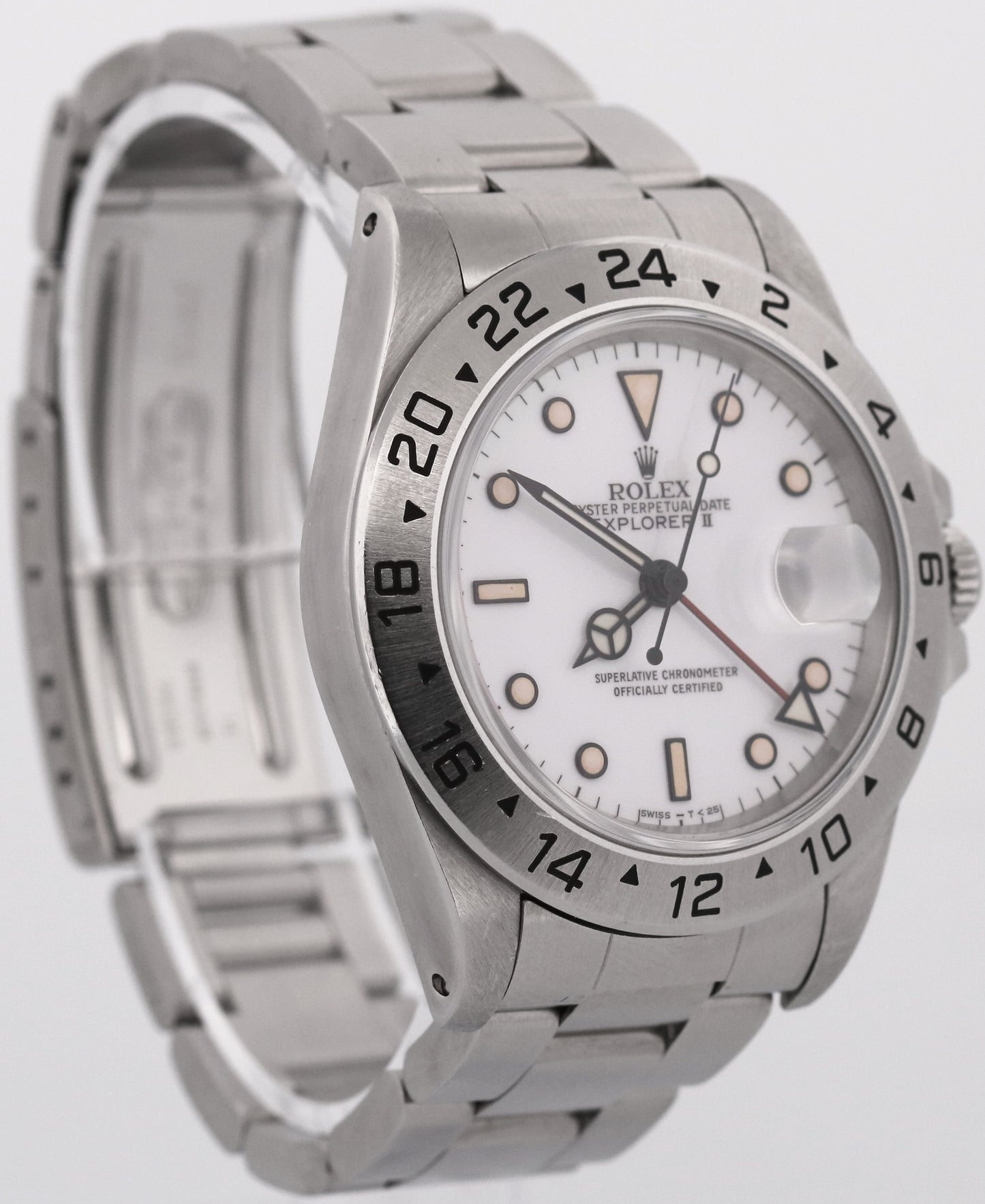 1989 Rolex Explorer II WHITE Stainless Steel CHI CHI DI MAIS 40mm Watch 16570