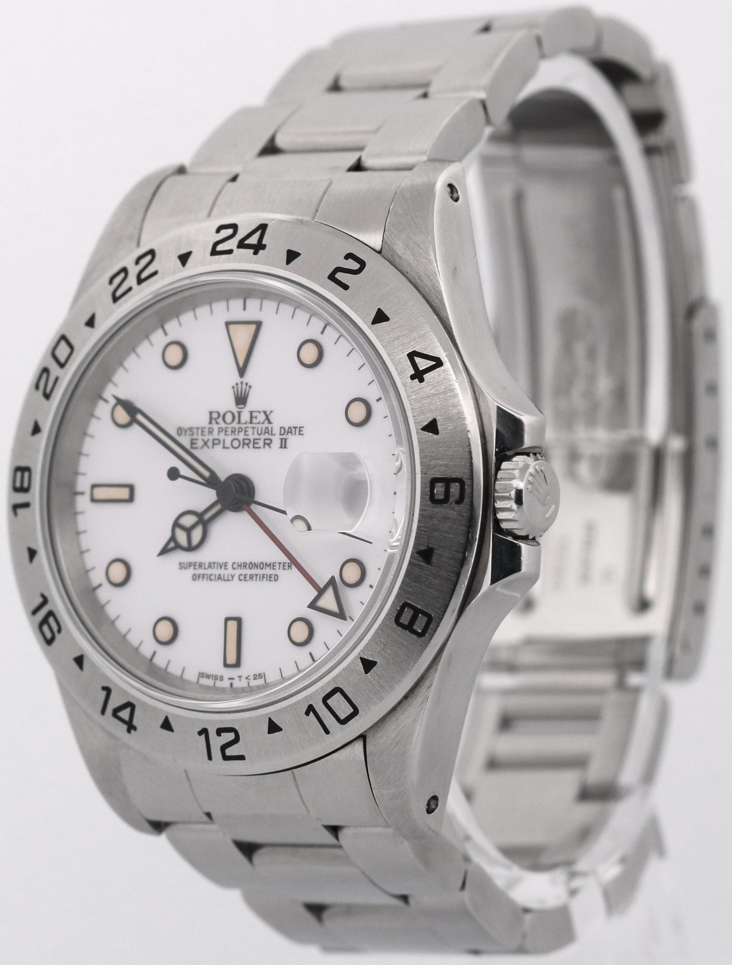 1989 Rolex Explorer II WHITE Stainless Steel CHI CHI DI MAIS 40mm Watch 16570