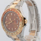 PAPERS Rolex GMT-Master II ROOT BEER Brown Two-Tone 40mm 16713 Watch BOX