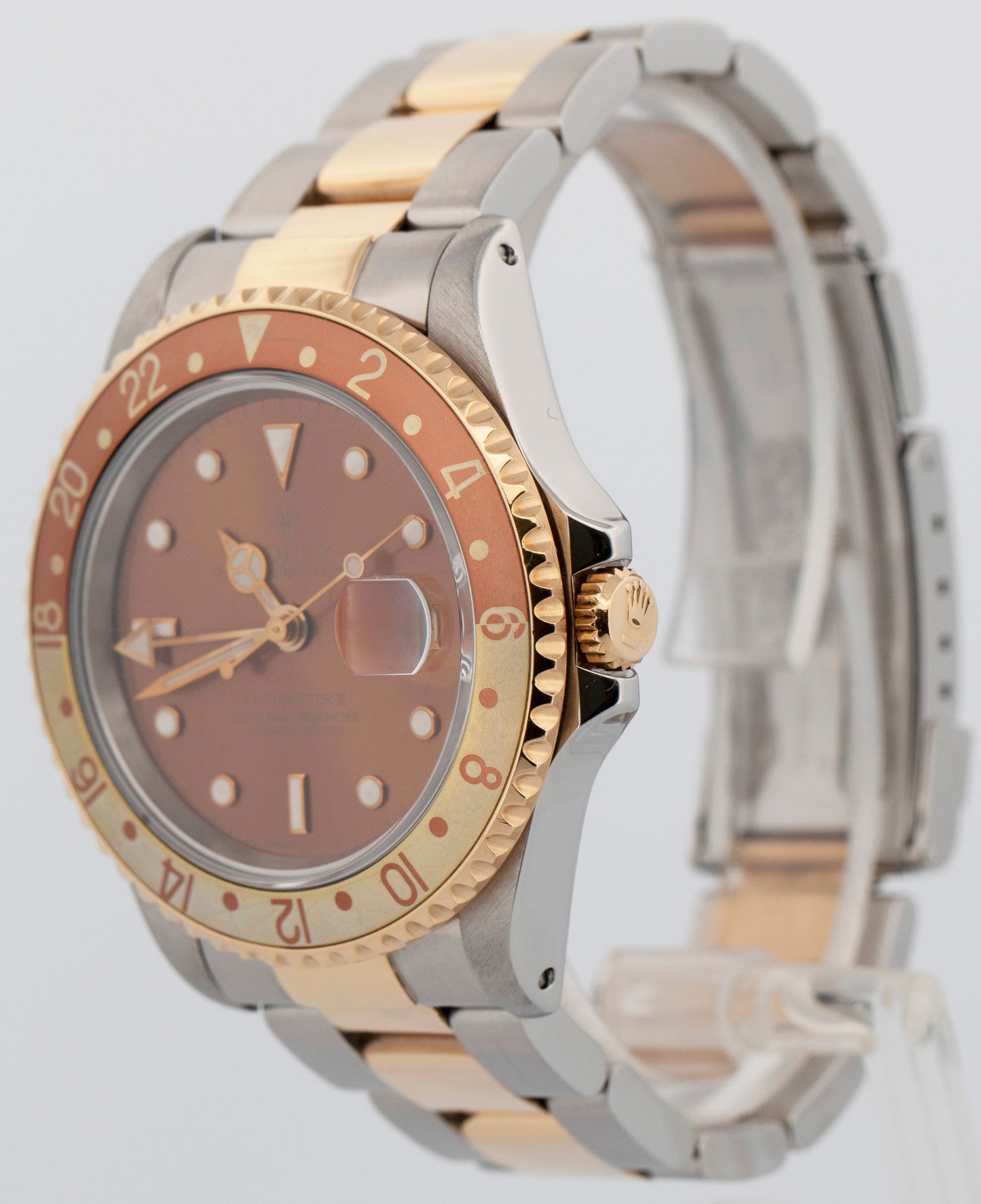 PAPERS Rolex GMT-Master II ROOT BEER Brown Two-Tone 40mm 16713 Watch BOX