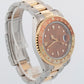 PAPERS Rolex GMT-Master II ROOT BEER Brown Two-Tone 40mm 16713 Watch BOX