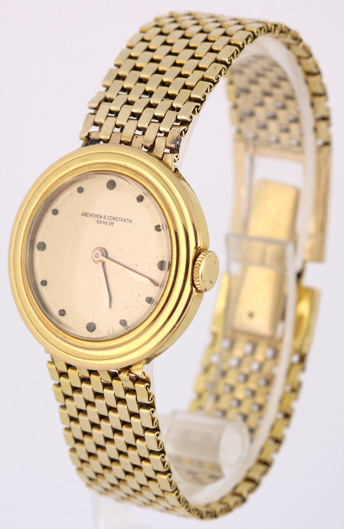 VINTAGE 1940's Vacheron Constantin Ultra Thin 18k 14k Gold Champagne 30mm Watch