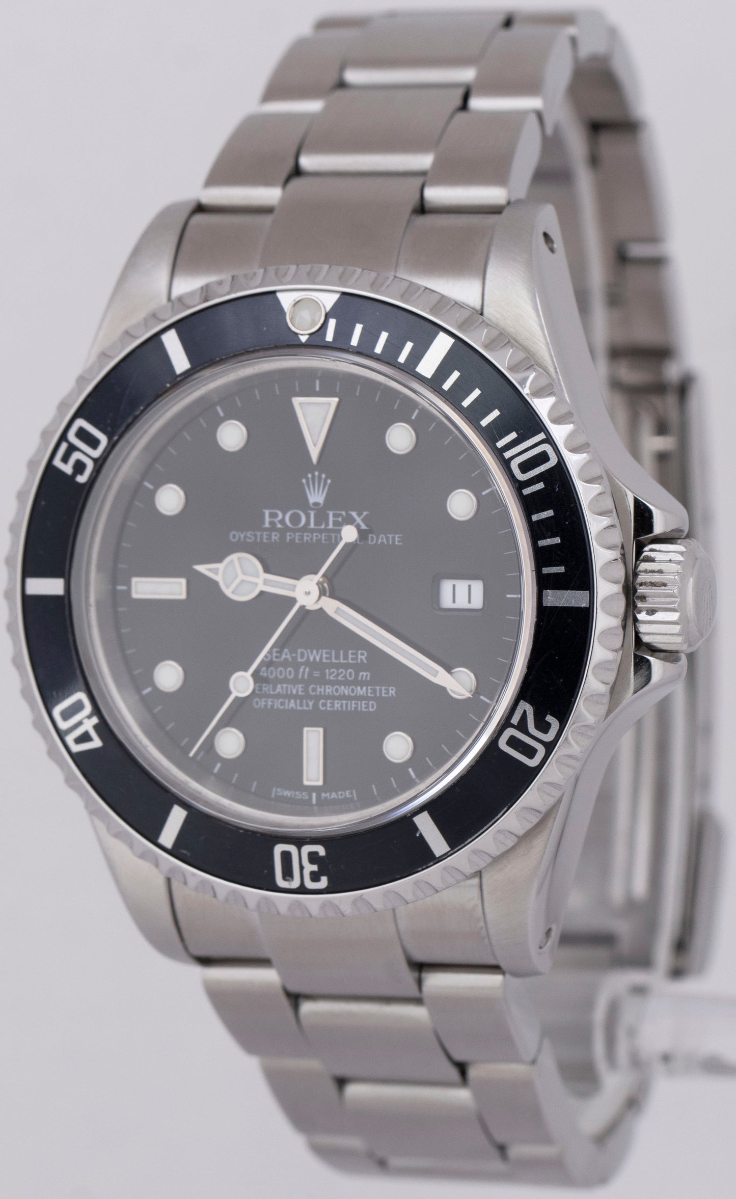 PAPERS MINT Rolex Sea-Dweller 16600 40mm Stainless Steel Black Dive Watch BOX