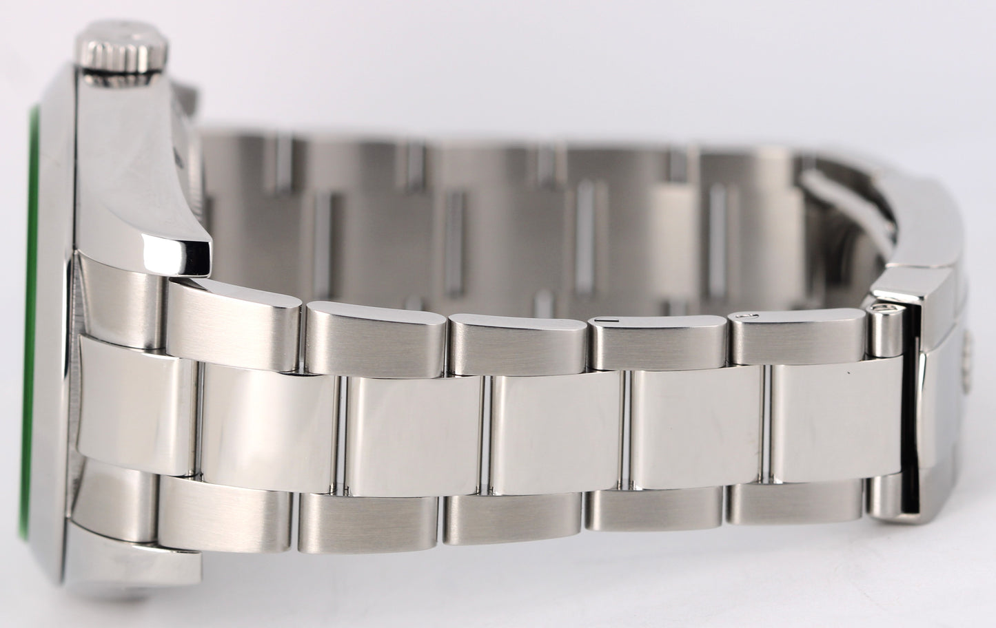 Rolex Milgauss Stainless Steel Black Green Crystal 40mm 116400 Oyster Watch