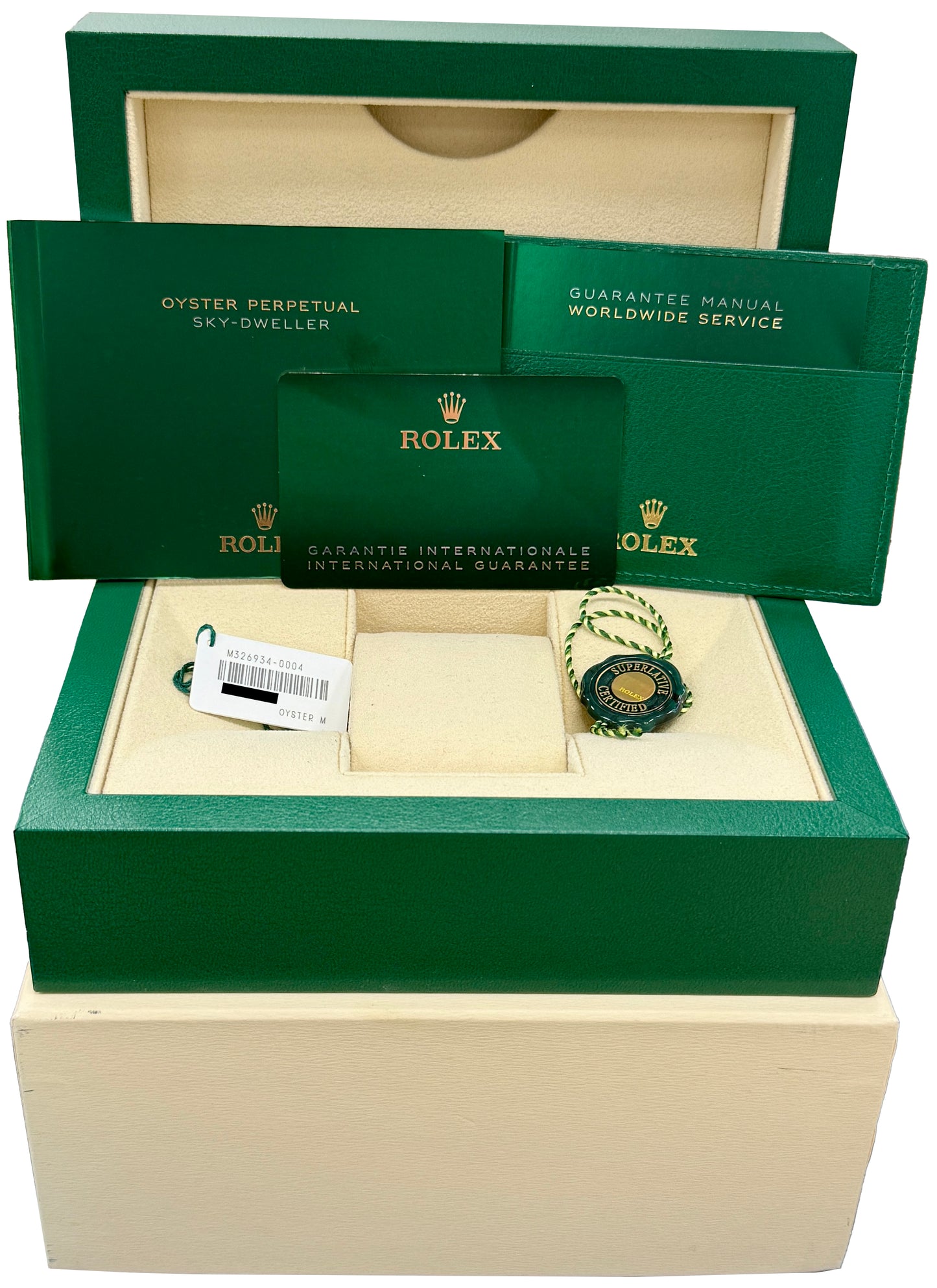2022 PAPERS Rolex Sky-Dweller BLUE Steel 18K White Gold 42mm JUBILEE 326934 BOX