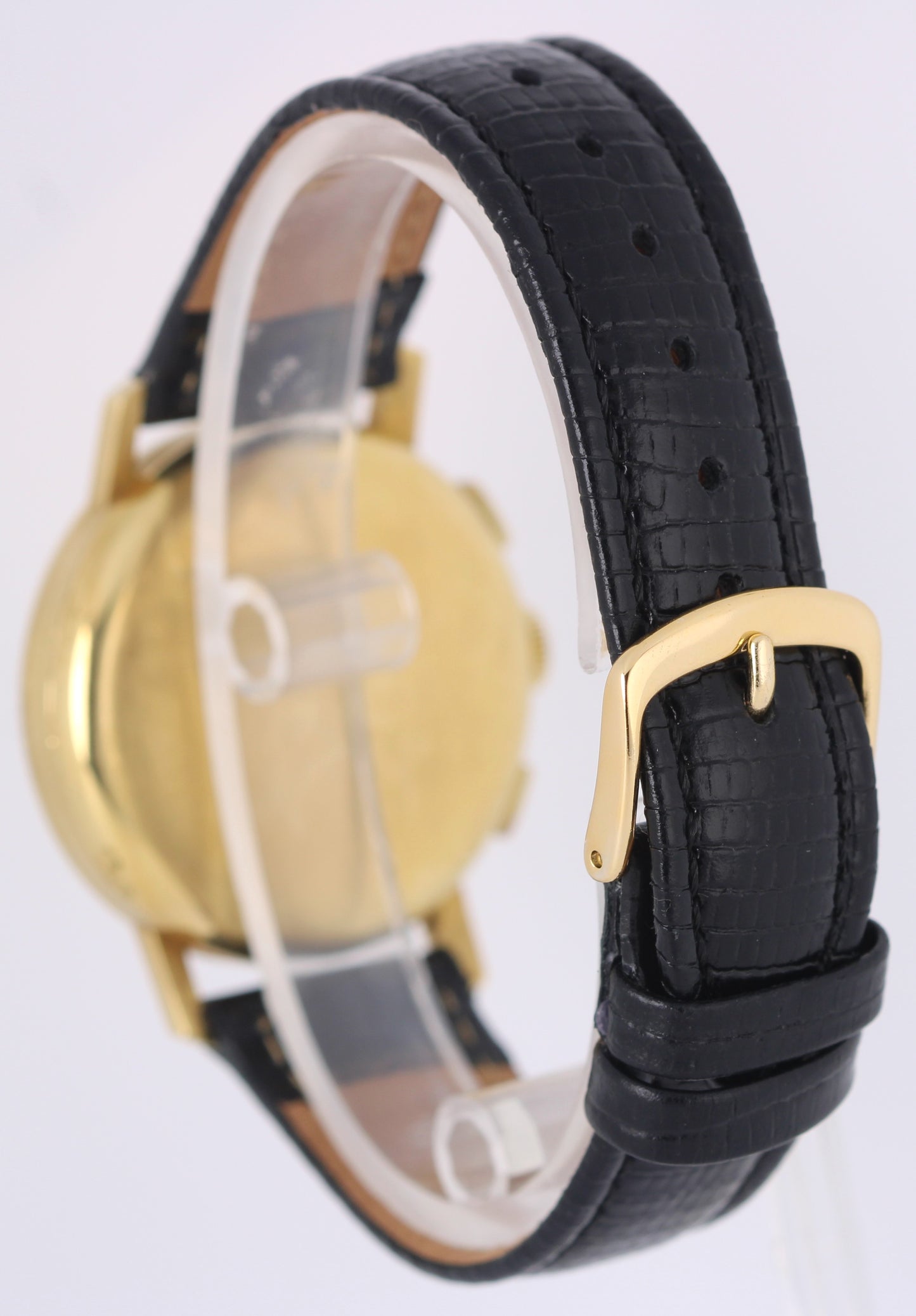 VINTAGE Zenith Chronograph Doctor's Pulsations 18k Yellow Gold Silver 35mm Watch