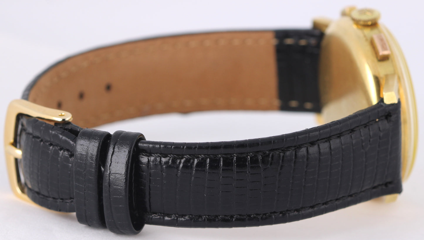 VINTAGE Zenith Chronograph Doctor's Pulsations 18k Yellow Gold Silver 35mm Watch