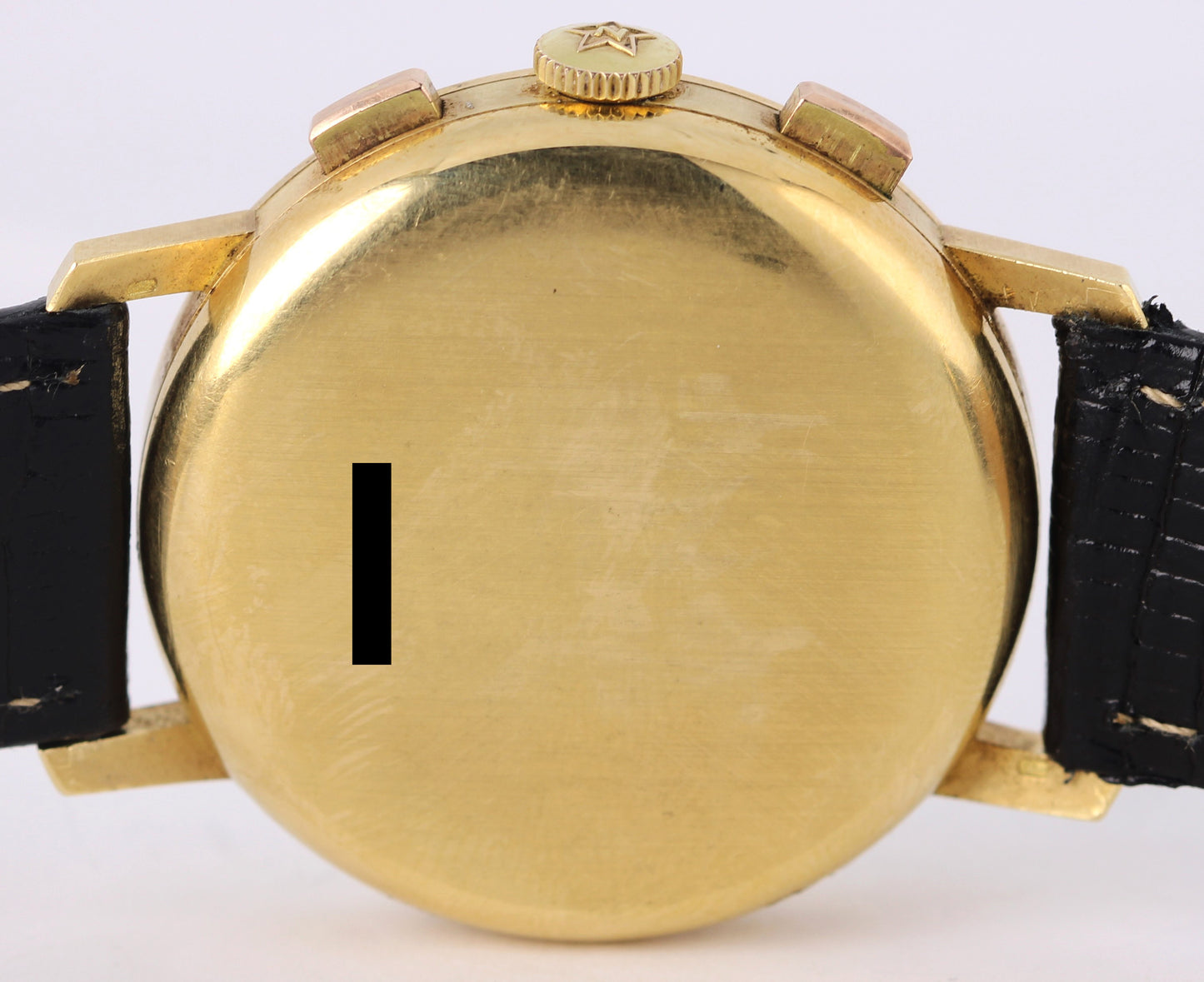 VINTAGE Zenith Chronograph Doctor's Pulsations 18k Yellow Gold Silver 35mm Watch