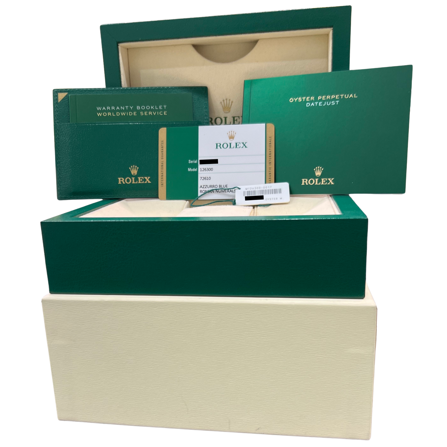 2020 PAPERS Rolex DateJust 41 AZZURRO BLUE Steel 41mm 126300 Watch BOX