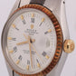 1978 Rolex Oyster Perpetual Date 34mm WHITE ROMAN 18K Gold Steel OYSTER 1505