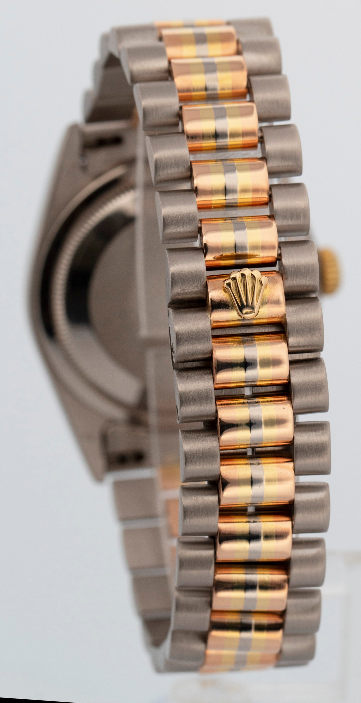 Rolex Day-Date TRIDOR 18K White Gold Rose Yellow DIAMOND 36mm 18239 BIC Watch