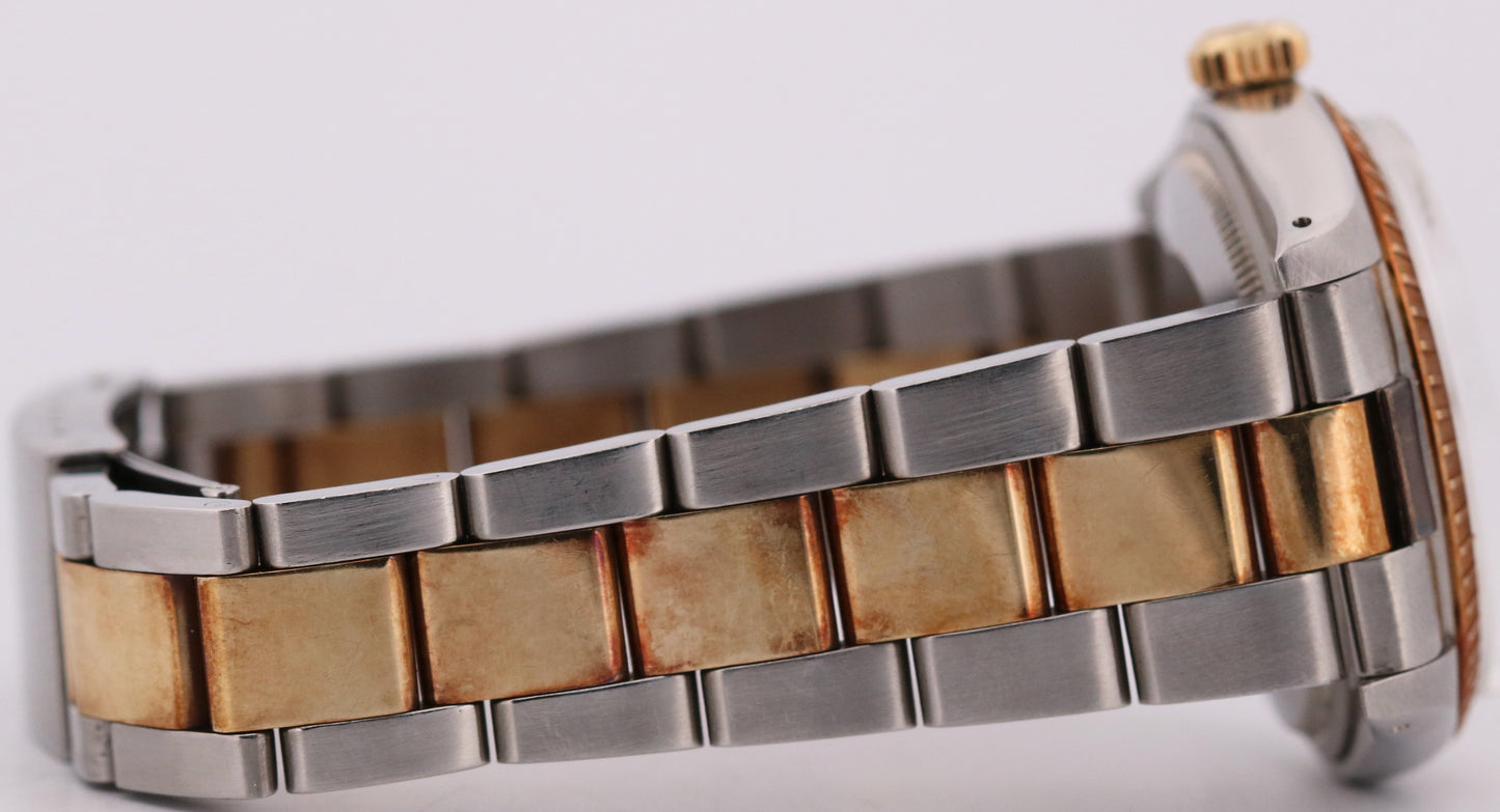 1978 Rolex Oyster Perpetual Date 34mm WHITE ROMAN 18K Gold Steel OYSTER 1505