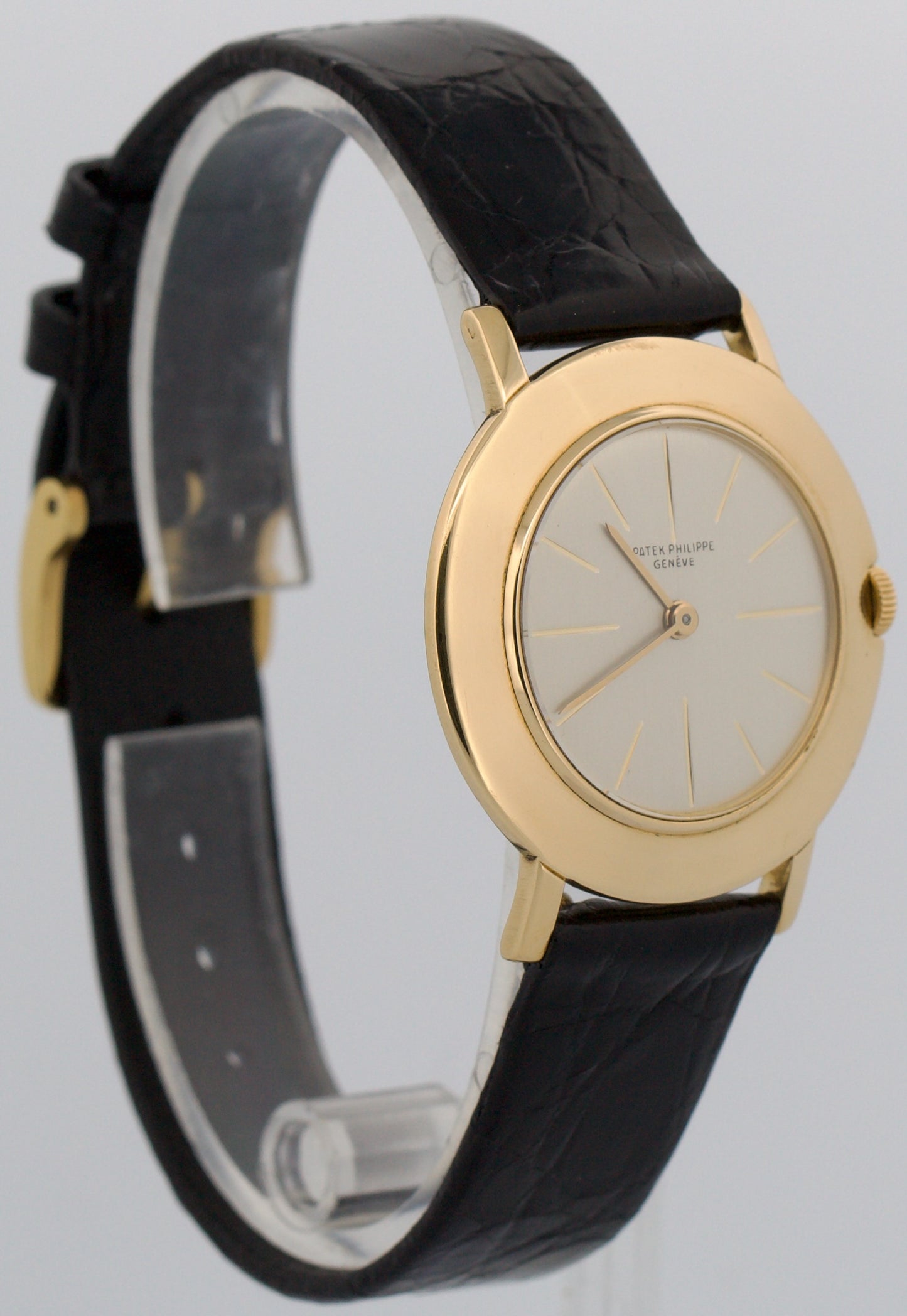 Patek Philippe Calatrava 32mm DISCO VOLANTE Ivory Manual 18K Yellow Gold 2594