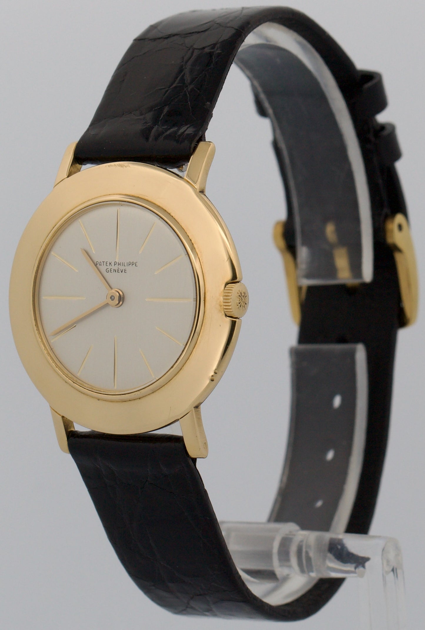 Patek Philippe Calatrava 32mm DISCO VOLANTE Ivory Manual 18K Yellow Gold 2594