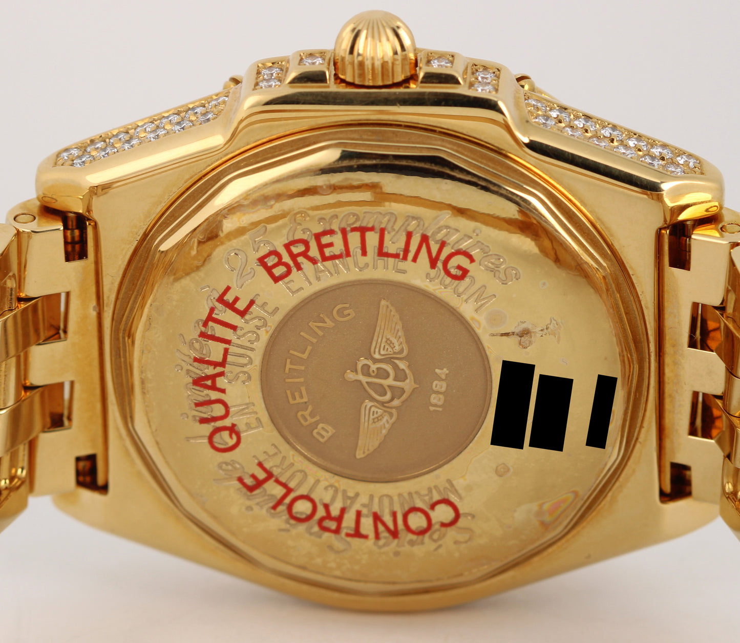 RARE Breitling Headwind PAPERS 18k Yellow Gold DIAMOND 44mm K45355 Watch BOX