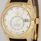 Rolex Sky-Dweller 42mm PAPERS 18K Yellow Gold Silver Roman 326138 Watch B+P