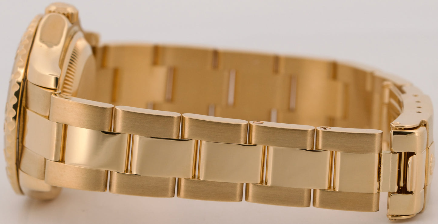 Ladies Rolex Yacht-Master FACTORY SERTI MOP DIAMOND 18K Yellow Gold 29mm 169628