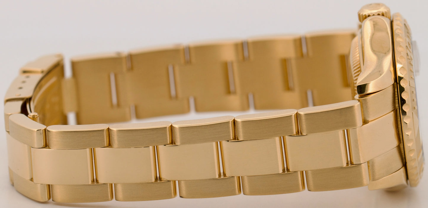 Ladies Rolex Yacht-Master FACTORY SERTI MOP DIAMOND 18K Yellow Gold 29mm 169628