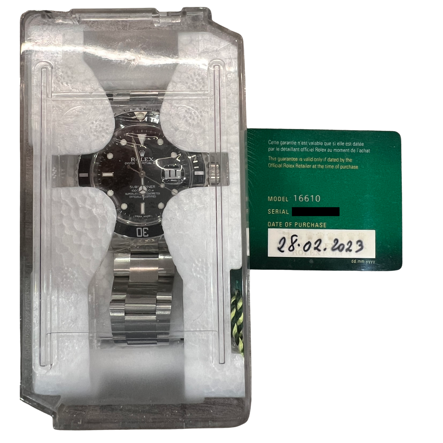 NEW 2023 NOS Rolex Submariner Date BLACK Steel RANDOM SERIAL 40mm 16610 BOX