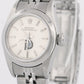 Rolex Oyster Perpetual Silver POOL INTAIRDRIL Steel Jubilee 24mm Watch 67180 BOX