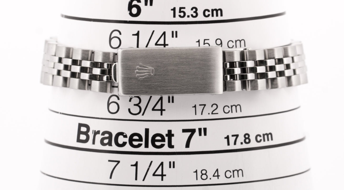 Rolex Oyster Perpetual Silver POOL INTAIRDRIL Steel Jubilee 24mm Watch 67180 BOX