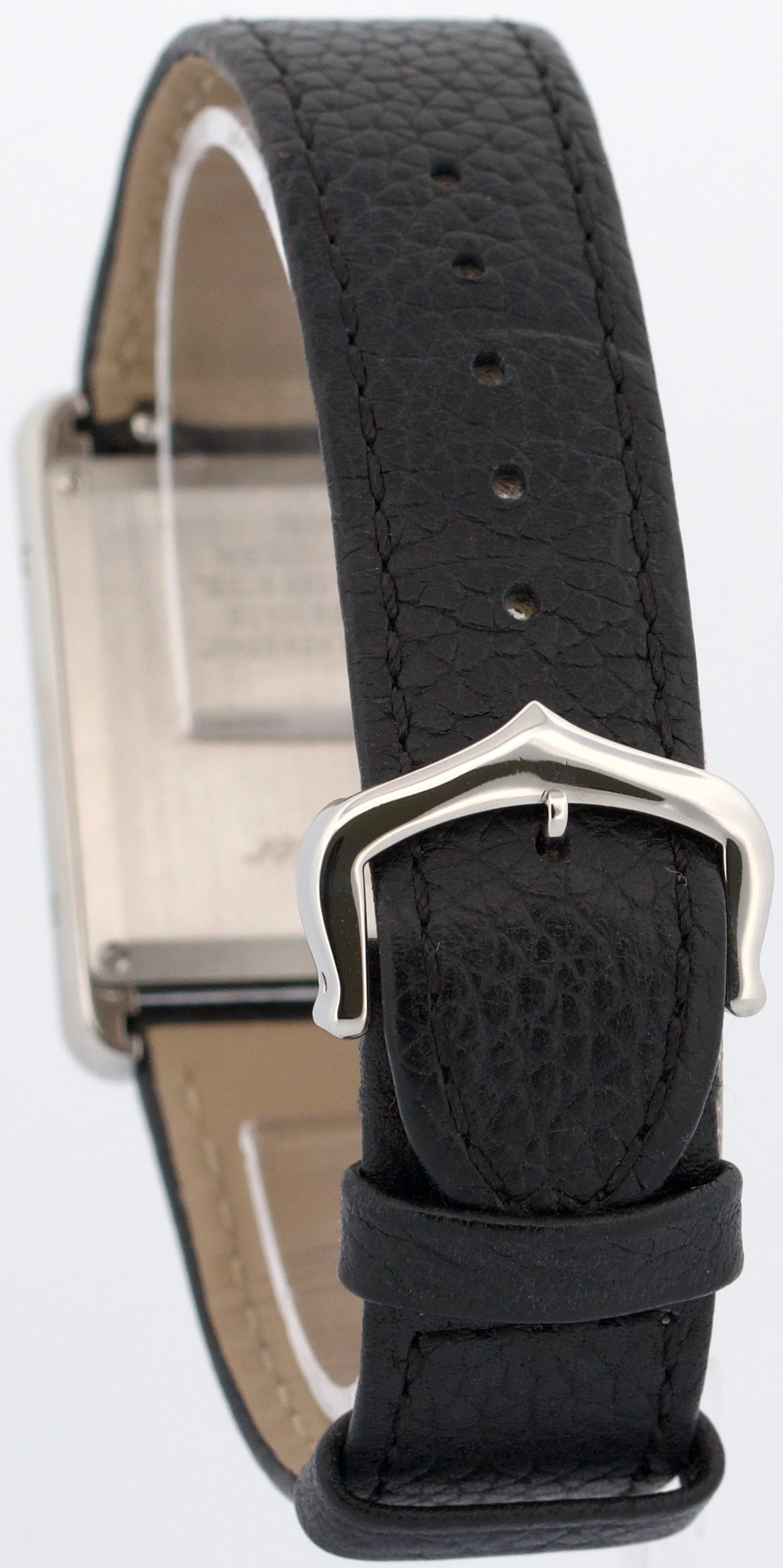 Cartier Tank Must Large SILVER Leather Quartz 25.5mm Steel WSTA0041 Watch 4323