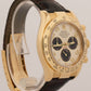 Rolex Daytona Cosmograph IVORY PANDA 18K Yellow Gold Brown Leather 116518 Watch